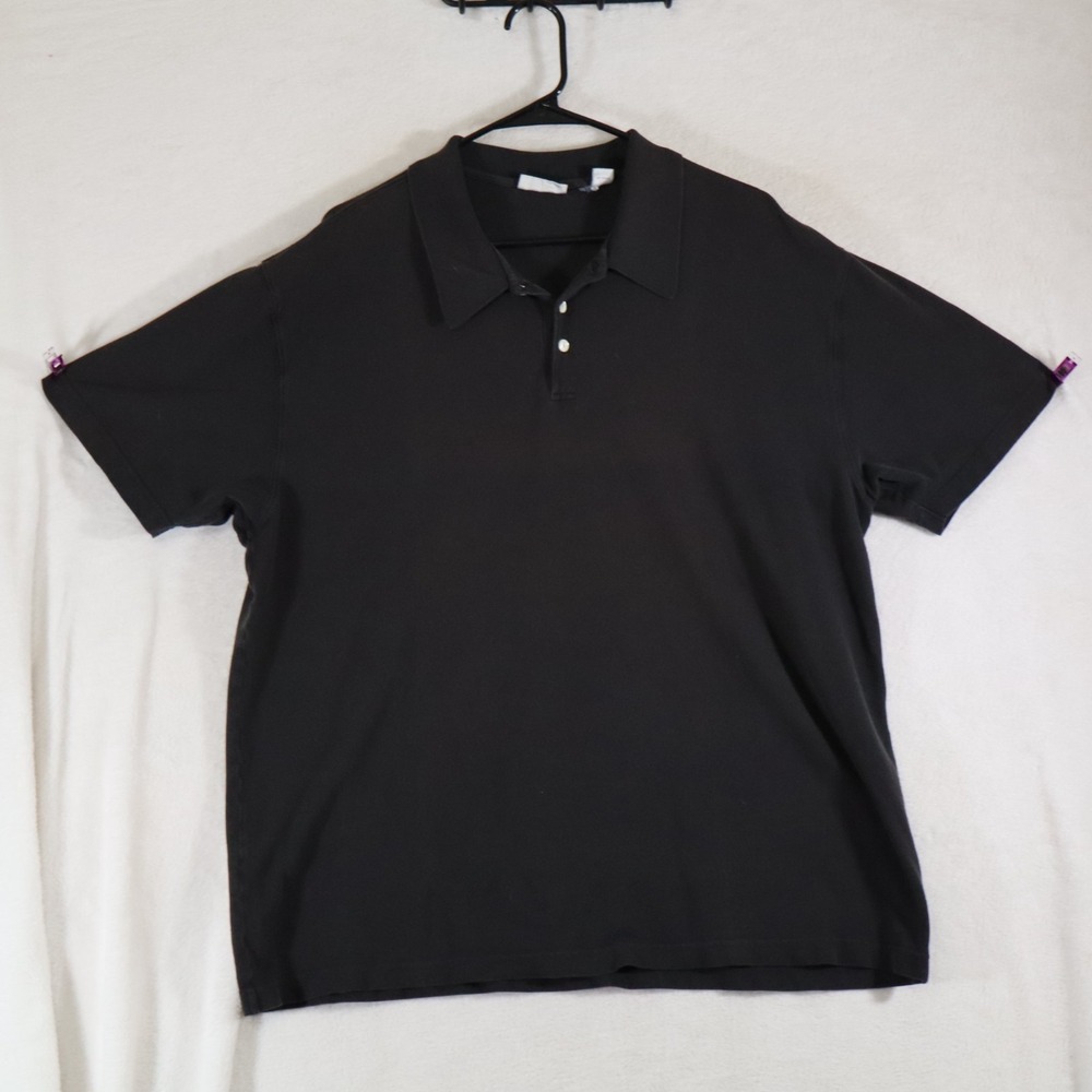 Halogen Women's Plus Size XXL Black Polo Shirt Short Sleeve Collared Casual